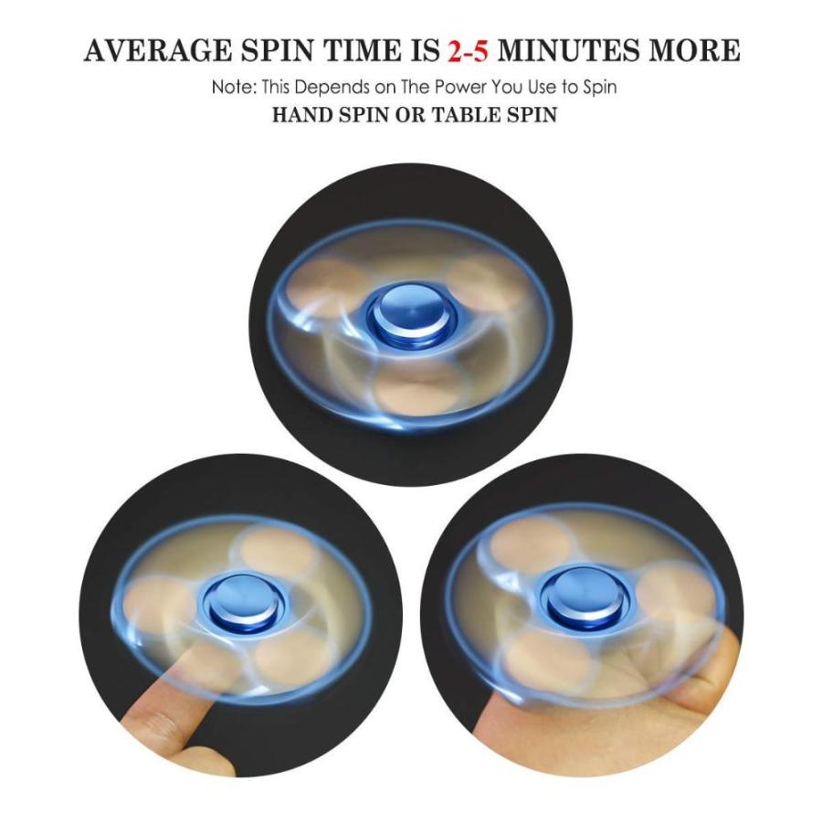 ATESSON Fidget Spinner Toy, 4 to 10 min Spins, Ultra Durable Stainless Stee｜st-3｜08