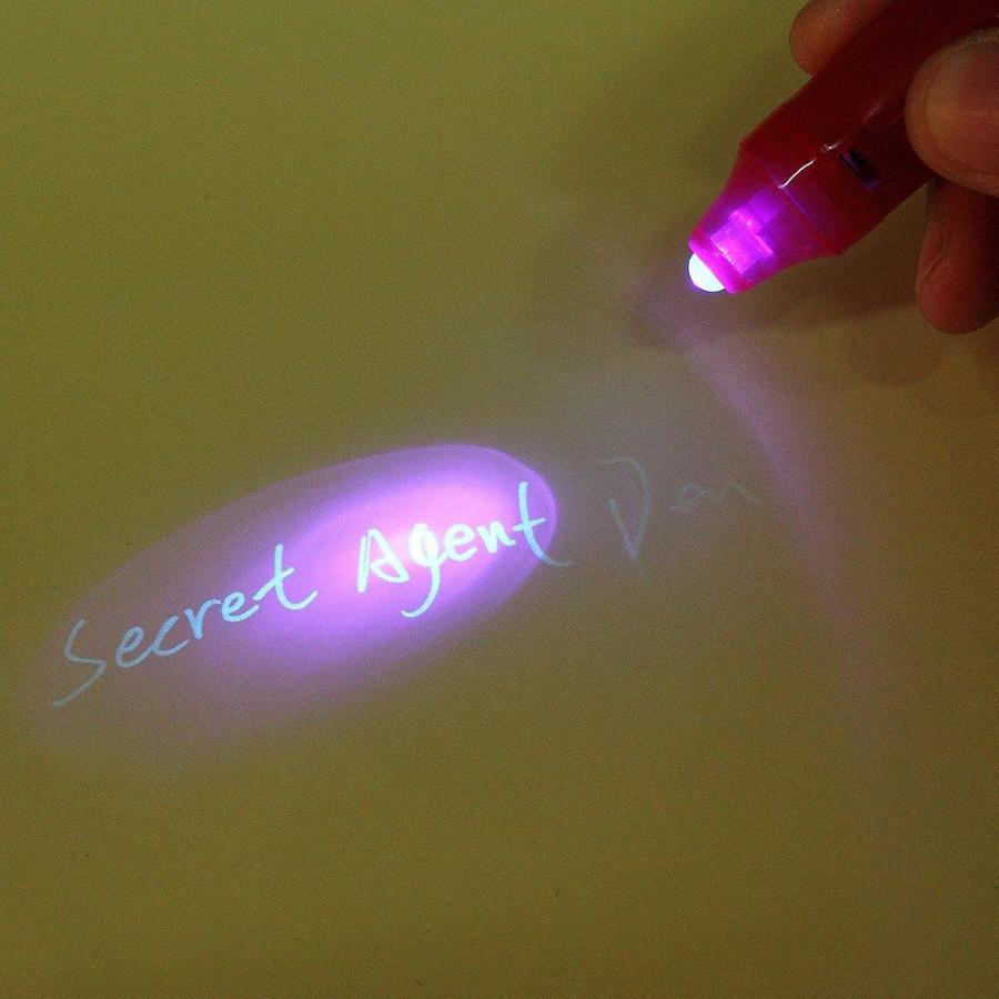 MALEDEN Invisible Ink Pen, Upgraded Spy Invisible Ink Pen with UV Light Mag｜st-3｜04