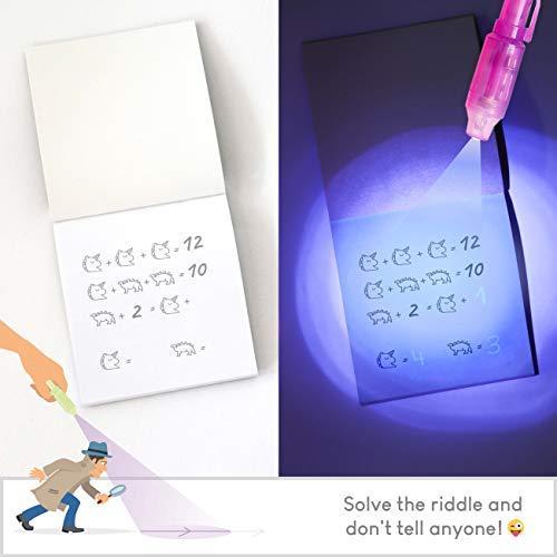 Invisible Ink Pen and Notebook, Pack of 16 Party Favors for Kids Birthday |｜st-3｜04