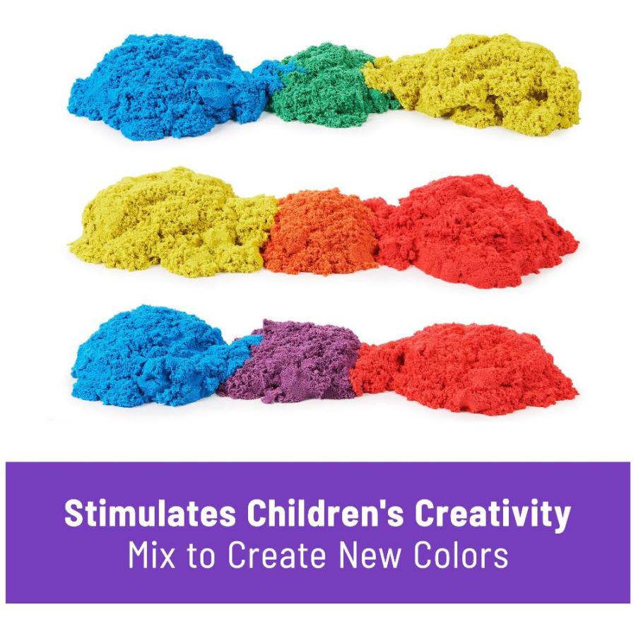 Kinetic Sand, 6lb Mega Mixin’ Bag with Red, Yellow and Blue Play Sand , Sen｜st-3｜06