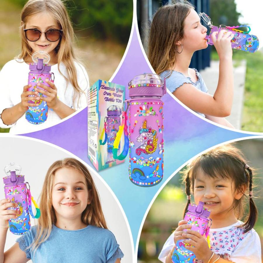 EDsportshouse Decorate Your Own Water Bottle Kits for Girls Age 4ー6ー8ー10,Un｜st-3｜06