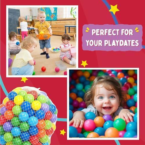 (50) ー Playz 50 Soft Plastic Play Balls w/ 8 Vibrant Colours ー Crush Proof,｜st-3｜04