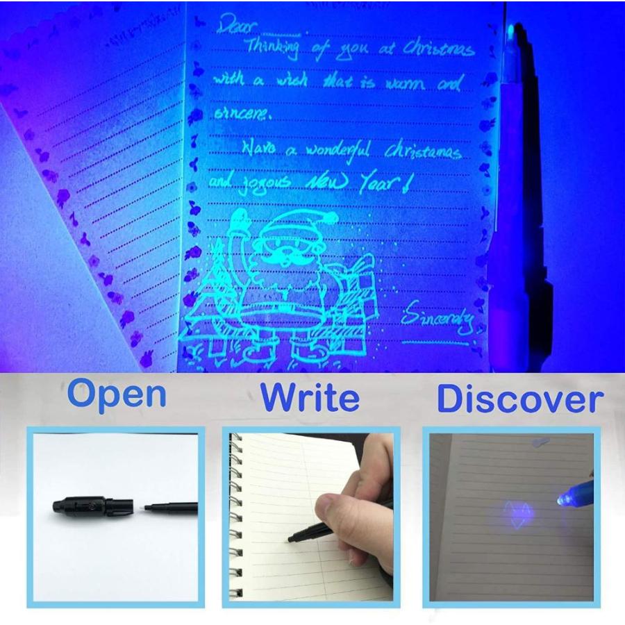 SCStyle Invisible Ink Pen 28Pcs with UV Light Magic Marker for Secret Messa｜st-3｜03