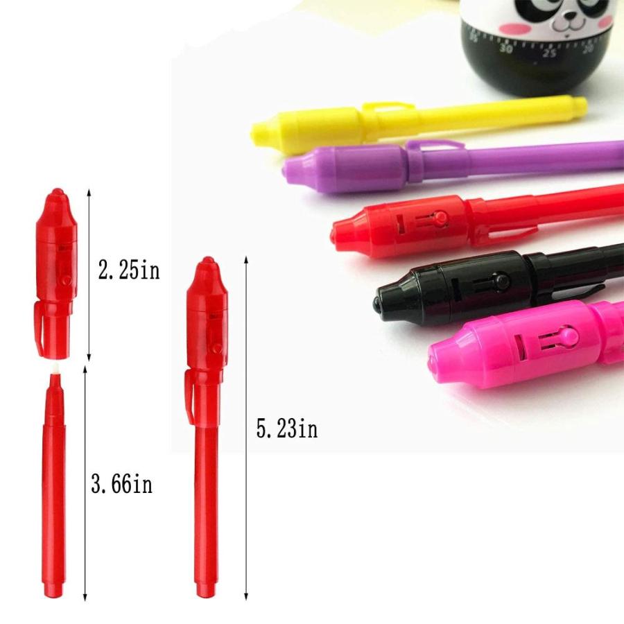 SCStyle Invisible Ink Pen 28Pcs with UV Light Magic Marker for Secret Messa｜st-3｜05