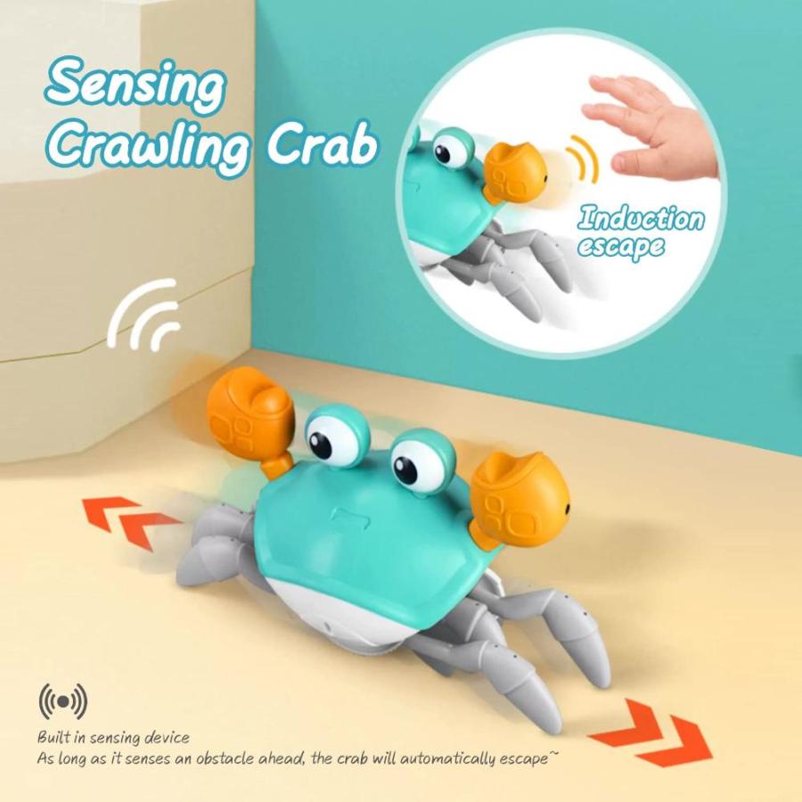 Dusja Sensing Escape Crawling Crab、お腹の時間 赤ちゃんのおもちゃ 音楽&ライト付き インタラクティブな子供 幼児｜st-3｜02