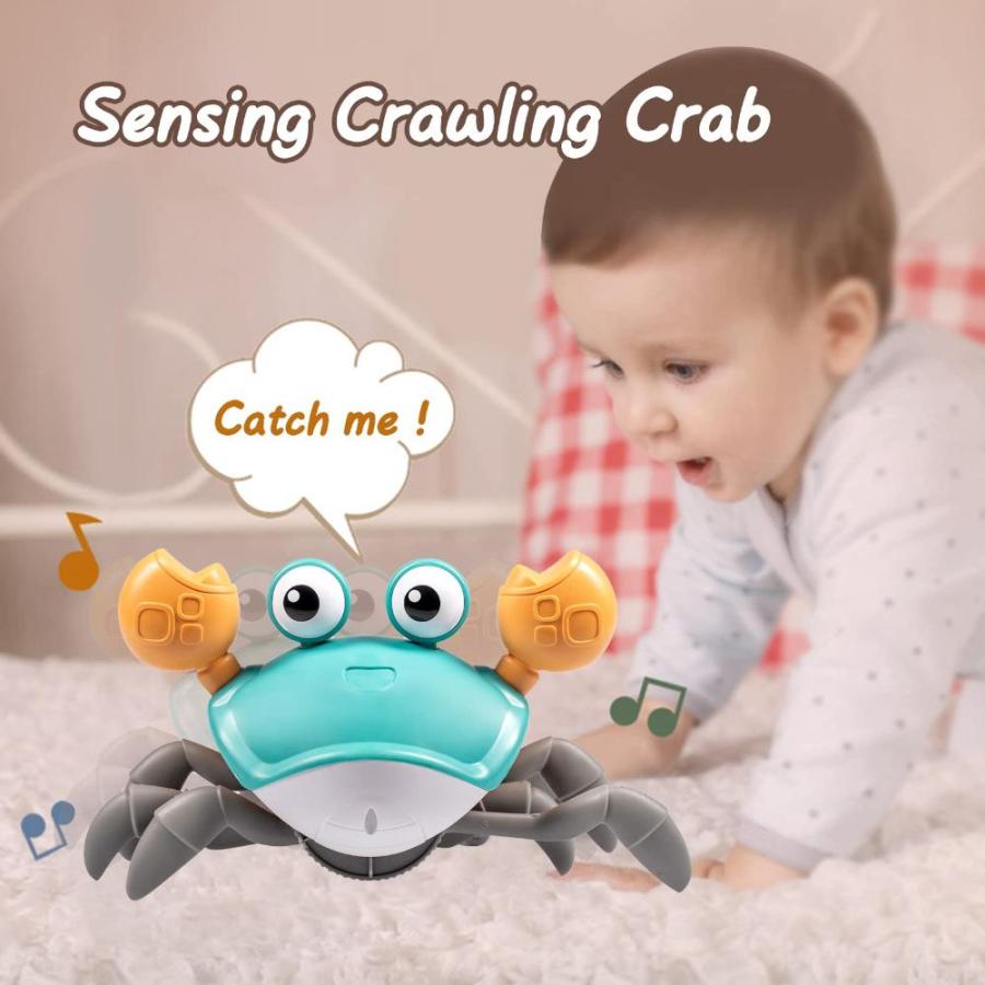 Dusja Sensing Escape Crawling Crab、お腹の時間 赤ちゃんのおもちゃ 音楽&ライト付き インタラクティブな子供 幼児｜st-3｜05