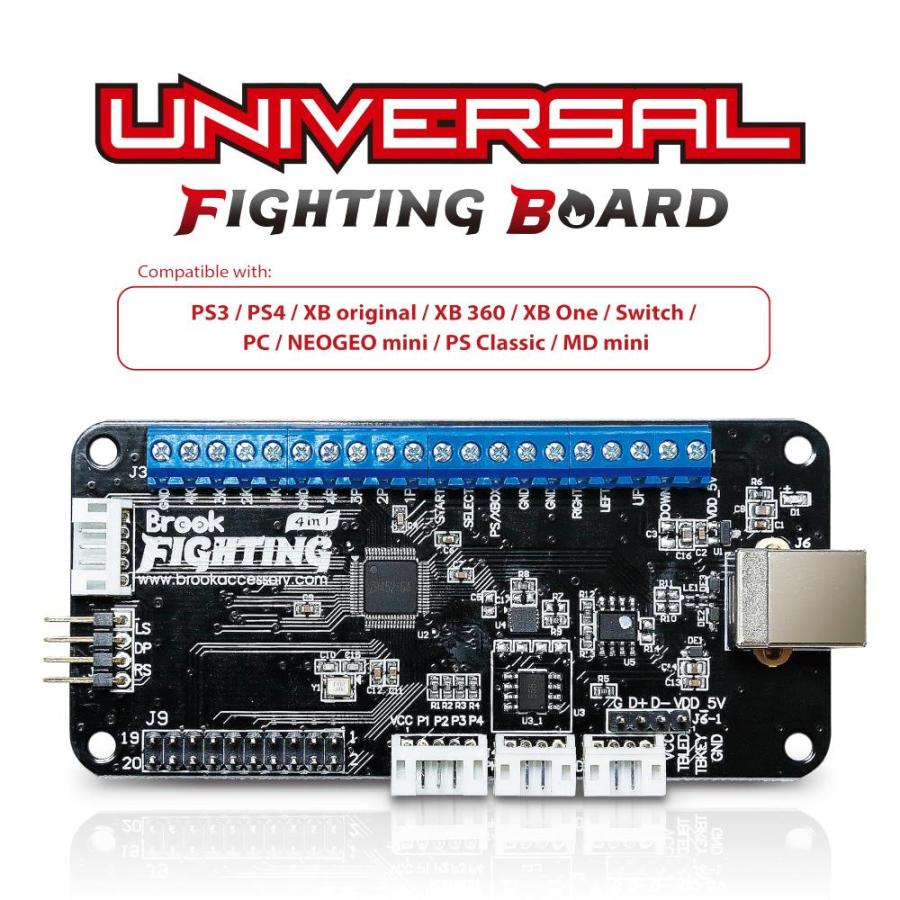 Brook Universal Fighting Board　ユニバーサルファイティングボード アーケードコントローラー用変換基板 PS5 XB Se｜st-3｜02