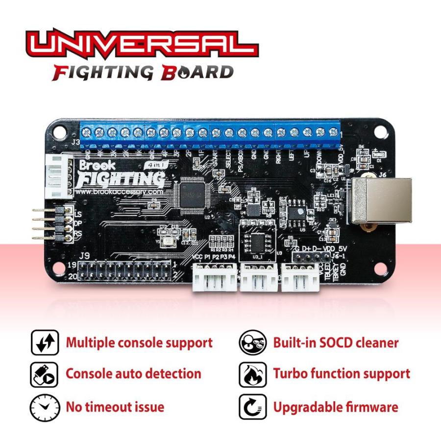 Brook Universal Fighting Board　ユニバーサルファイティングボード アーケードコントローラー用変換基板 PS5 XB Se｜st-3｜03