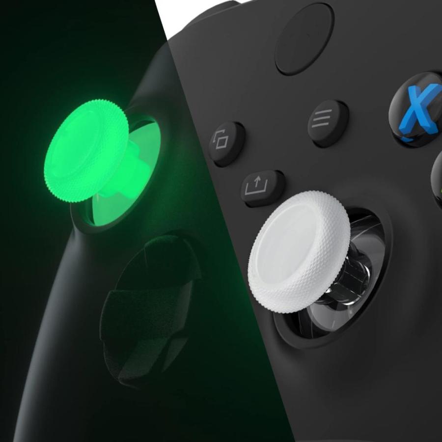 eXtremeRate エクストリームレート 2組 暗闇で光る ー グリーン 交換用サムスティック Xbox Series X & Sコントローラー用｜st-3｜03