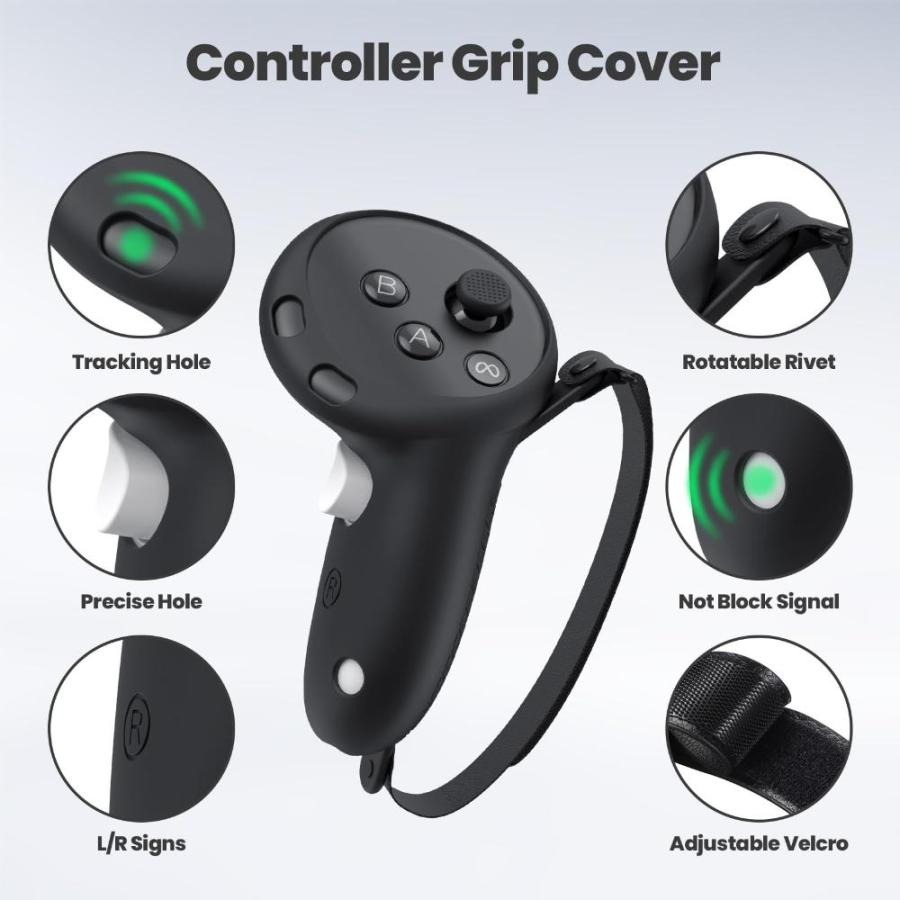 Silicone Cover Compatible with Meta/Oculus Quest 3 Accessories, VR Silicone｜st-3｜04