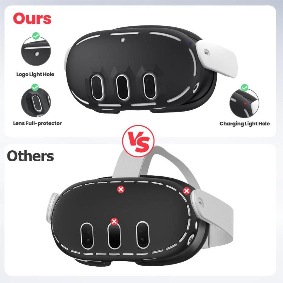 Silicone Cover Compatible with Meta/Oculus Quest 3 Accessories, VR Silicone｜st-3｜05