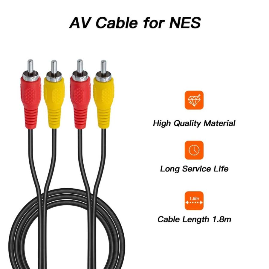 Gam3Gear Audio Video AV Cable Lead TV Cord for Original Nintendo NES｜st-3｜02
