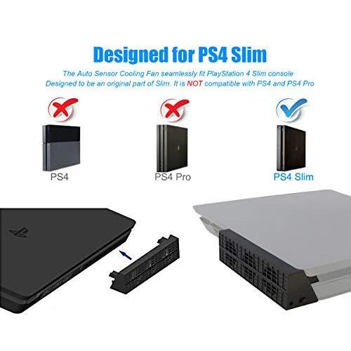 ElecGear PS4 Slim用自動冷却ファン、外付けターボUSBクーラーファン、PlayStation 4 Slim CUHー2xxx用の自動温｜st-3｜02