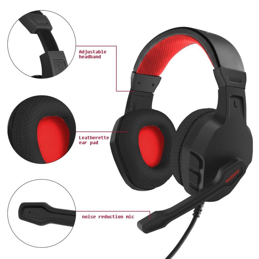NUBWO U3 Gaming Headset with Clear Call Microphone, Volume Control and Comp｜st-3｜04
