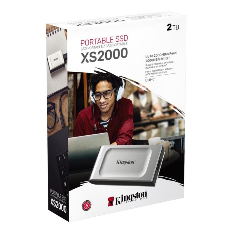 キングストン 外付け SSD 2000GB 2TB USB3.2 Gen2x2 読出最大2000MB/秒 
