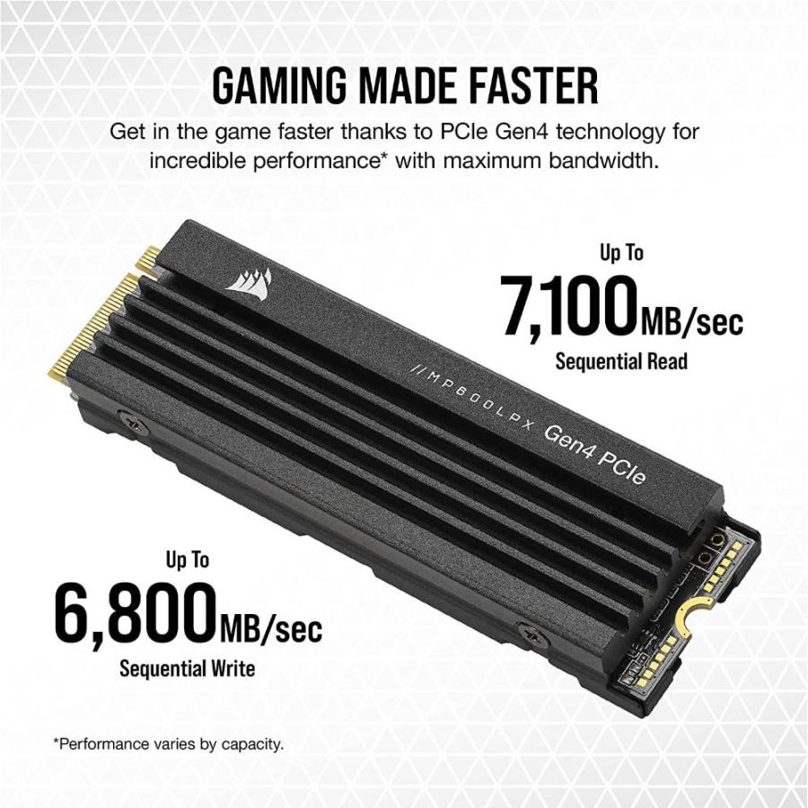 CORSAIR MP600 PRO Low Profileシリーズ 2TBモデル LPX PCIe Gen4 x4 NVMe M.2 SSD メモリ｜st-3｜04