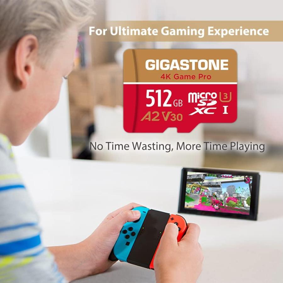 Nintendo Switch動作確認済Gigastone マイクロSDカード 512GB A2 V30 UHSーI U3 Class 10 100/｜st-3｜05