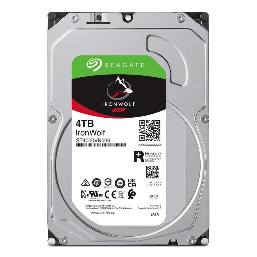 シーゲイト SEAGATE IronWolf 4TB NAS Internal Hard Drive CMR 3.5 Inch SATA 6Gb/s｜st-3｜02