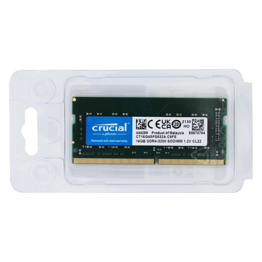 クルーシャル Crucial ノートPC用 メモリ PC4ー25600(DDR4ー3200) 16GB SODIMM CT16G4SFS832A  並｜st-3｜04