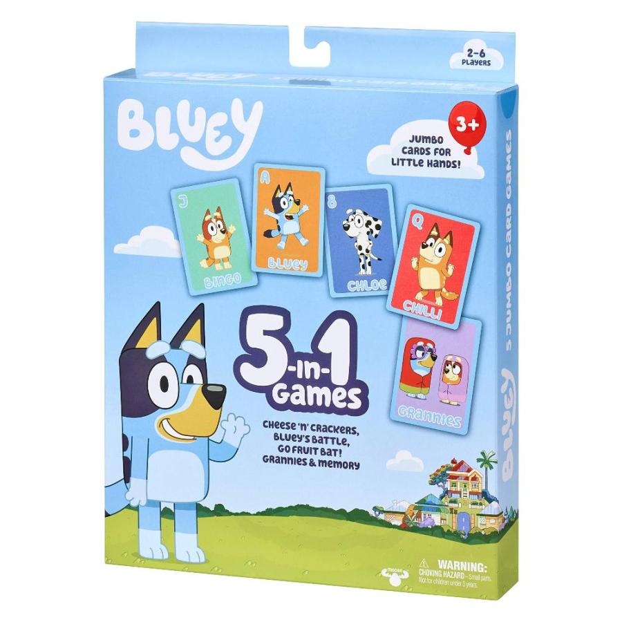 Bluey 5ーinー1 Card Game Set ー Includes 53 Jumbo Cards｜st-3｜06