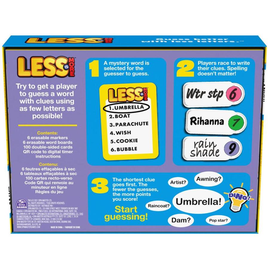 Less is More, Party Board Game Fun Word Letter Card Game Funny Gift Toy Liv｜st-3｜07