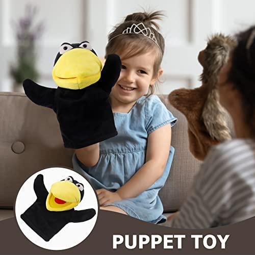 LOGOFUN Crow Hand Puppet Plush Bird Glove Puppet Cartoon Animal Pretend Pla｜st-3｜06