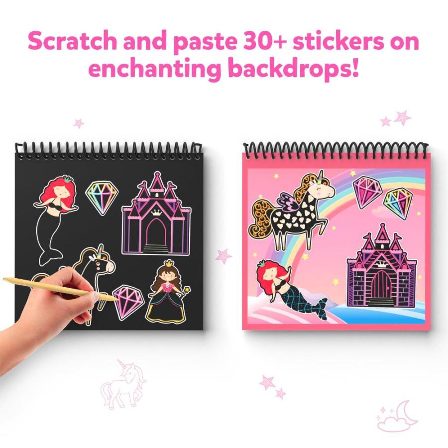 Skillmatics Magical Scratch Art Book for Kids ー Unicorns & Princesses, Craf｜st-3｜05