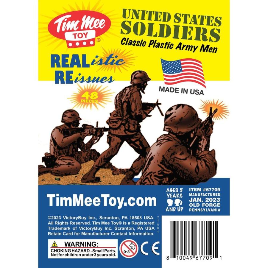 TimMee Plastic Army Men ー Rust Brown 48pc Toy Soldier Figures ー Made in USA｜st-3｜06