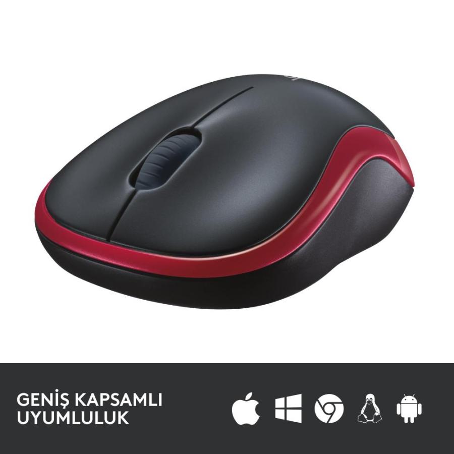 Logitech M185 Wireless Mouse, 2.4GHz with USB Mini Receiver, 12ーMonth Batte｜st-3｜05