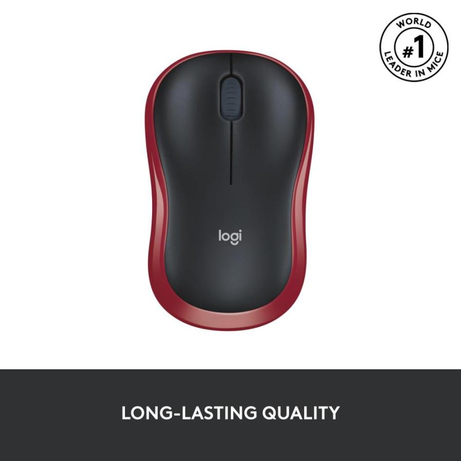 Logitech M185 Wireless Mouse, 2.4GHz with USB Mini Receiver, 12ーMonth Batte｜st-3｜07