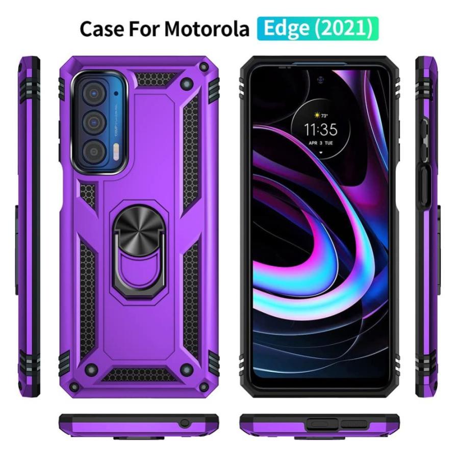 Motorola Moto Edge 2021ケース Moto Edge 5G UW ケース HDスクリーンプロテクター付き アンドロゲート ミリタリ｜st-3｜05