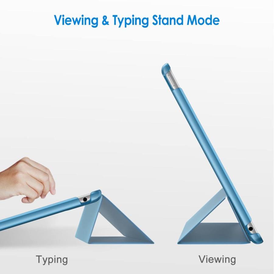 JEDirect iPad Air 2 ケース 三つ折スタンド オートスリープ機能 (ブルー)｜st-3｜05