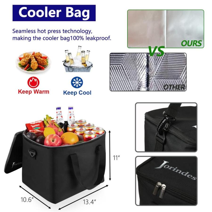 Collapsible Trunk Organizer for Car with Insulated Leak proof Cooler Bag, 3｜st-3｜03