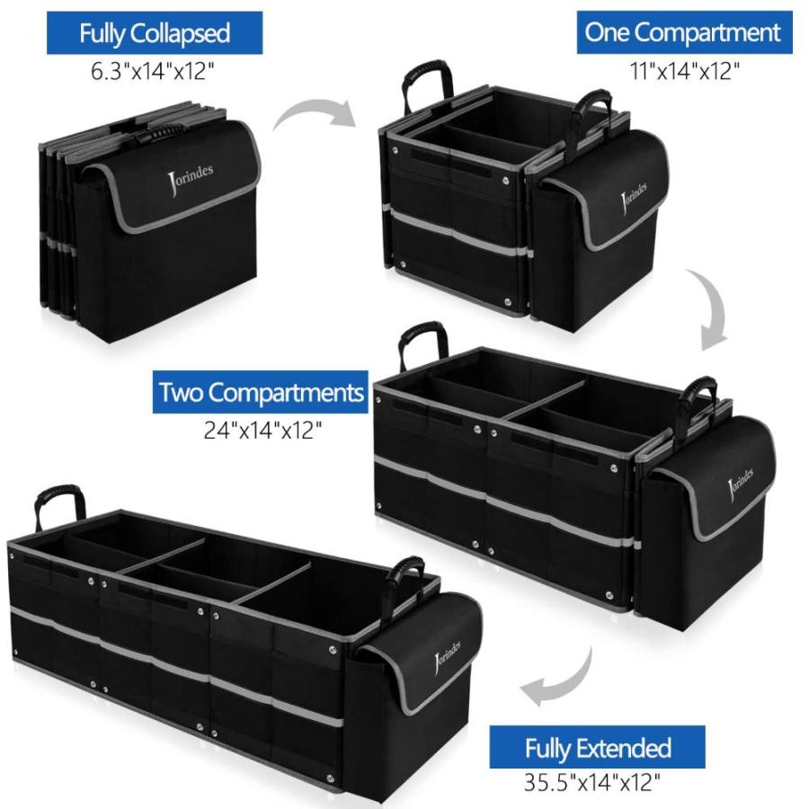 Collapsible Trunk Organizer for Car with Insulated Leak proof Cooler Bag, 3｜st-3｜05