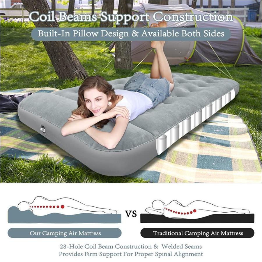 SAYGOGO Camping Air Mattress Travel Bed Sleeping Pad ー Leak Proof Inflatabl｜st-3｜03