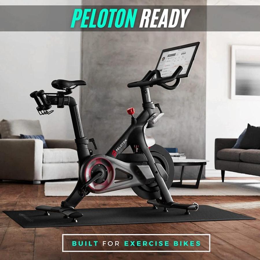 Powr Labs Sweat Proof Exercise Bike Mat, Stationary Bike Mat, Indoor Bike M｜st-3｜02