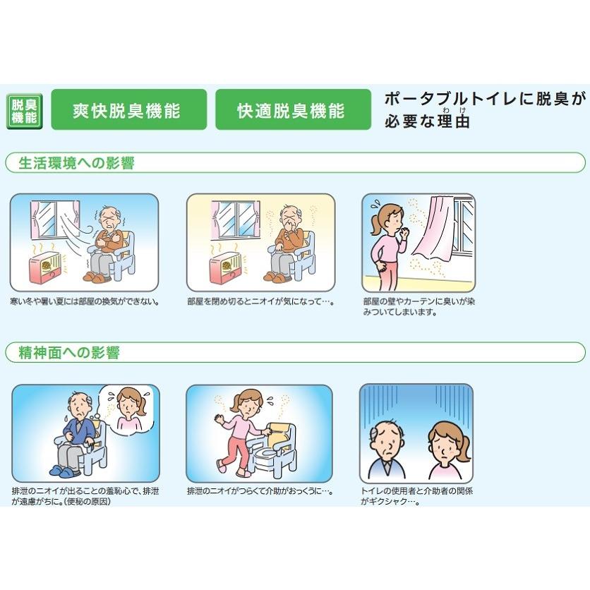 アロン化成 安寿 ポータブルトイレ FX-CPHD-C ちびくまくん 暖房便座