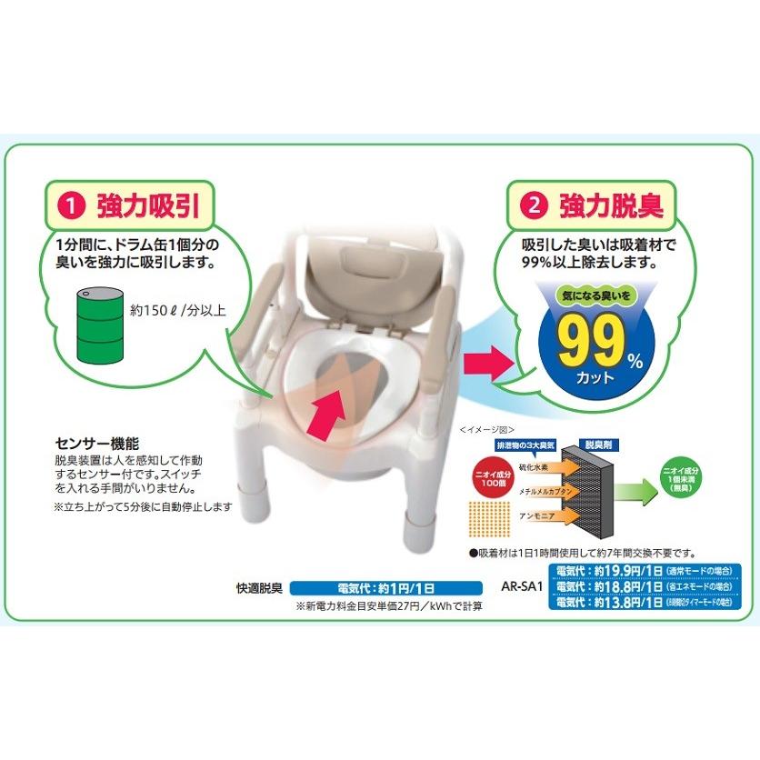 アロン化成 安寿 ポータブルトイレ FX-CPHD-C ちびくまくん 暖房便座