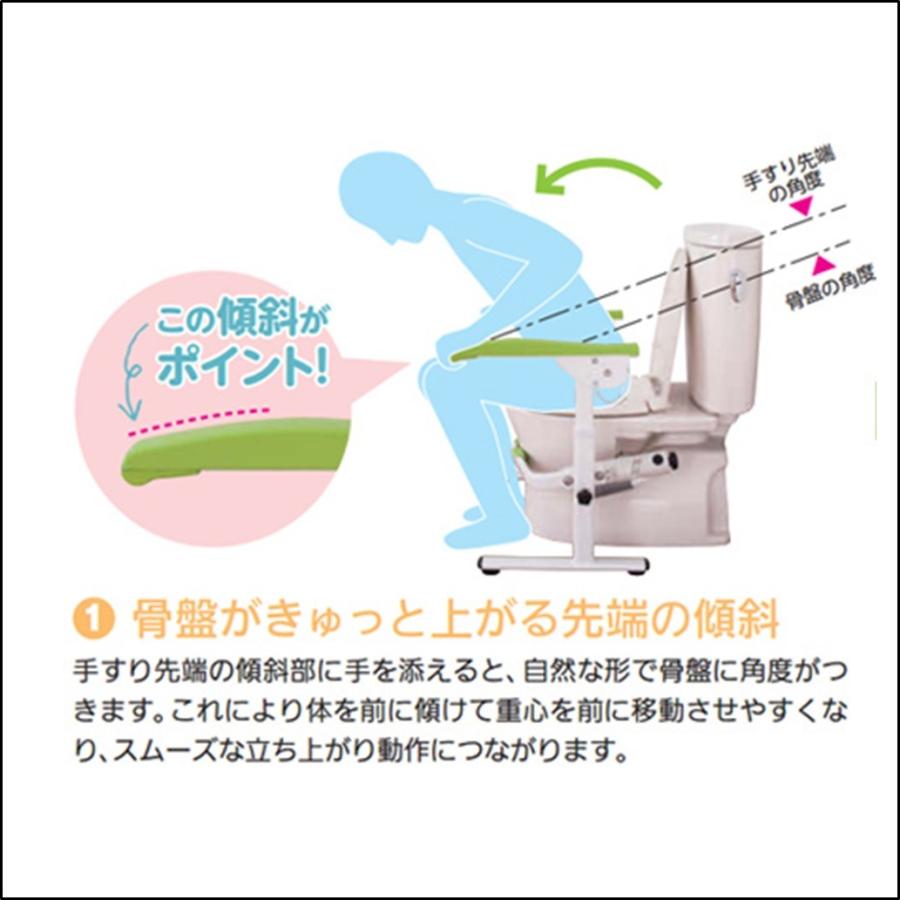 マツ六 トイレ用手すり たよレールrest ハイスペック 手すりはね上げ