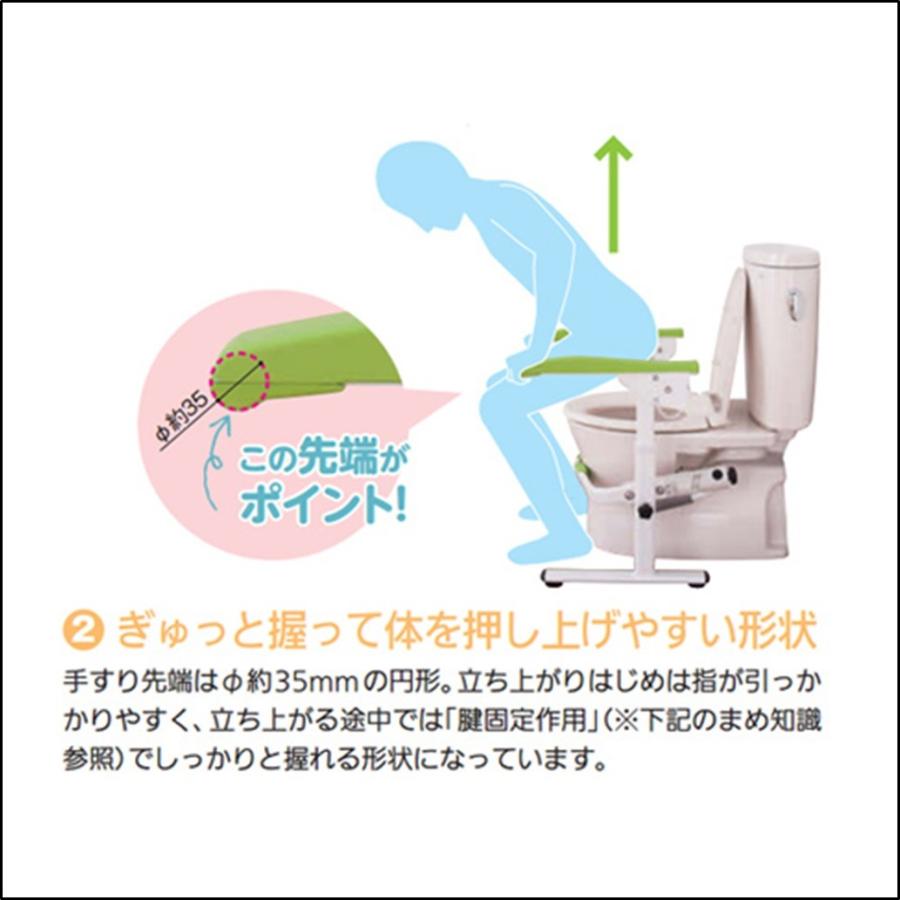 マツ六 トイレ用手すり たよレールrest ロースペック 手すり固定・高さ調整なし (BZR-02) 手摺り 福祉用具 介護用品改修 バリアフリー｜st-e-shop｜05