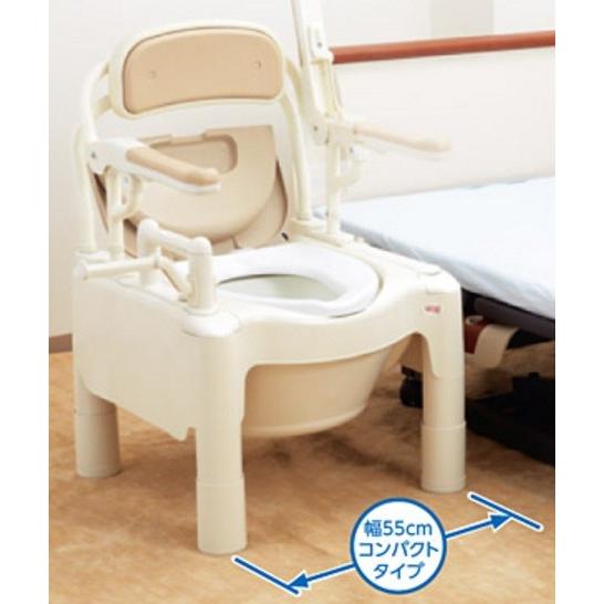 安寿　ポータブルトイレFX-CP暖房便座　自動脱臭　アロン化成 アロン化成 安寿 ポータブルトイレ FX-CPHD-C ちびくまくん 暖房便座