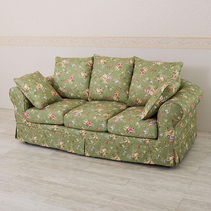 3人掛けソファ　ERCOL  花柄　布 家具 3Pソファ 花柄 3人掛けソファ KBM/BEGR-3 : アサヒ衛陶公式 Yahoo