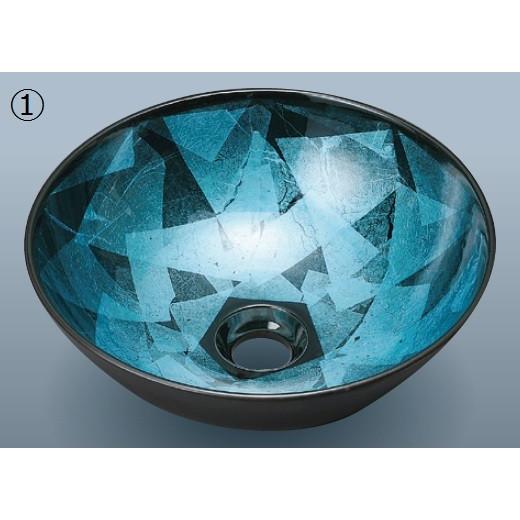 ニットウセラ NITTO CERA 美術工芸手洗鉢 KUシリーズ 九谷焼 陶月窯 サイズ:小 φ250×高さ140mm 手作り鉢 (KU-series-6)