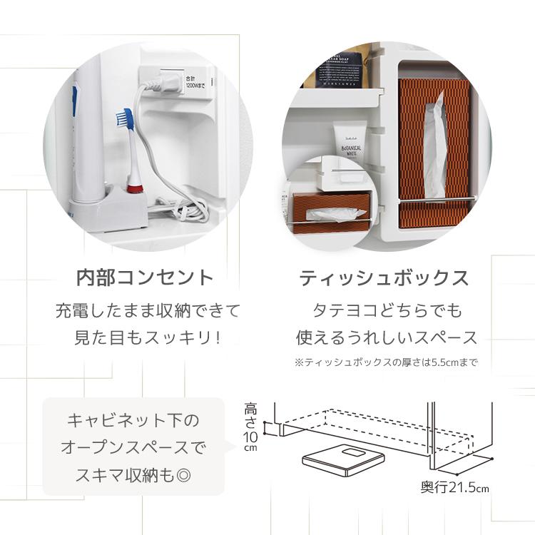 アサヒ衛陶 【公式店】洗面台 750幅 2段引き出し 2枚扉 三面鏡