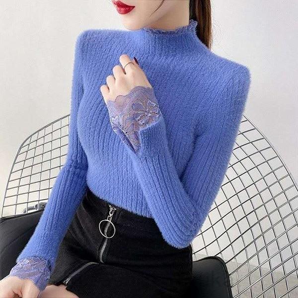 ニットセーターレディース秋冬40代レーストップスタートルネックセーターカットソーニットウェア大きいサイズ暖かいおしゃれ大人着痩せ上品新品 超歓迎