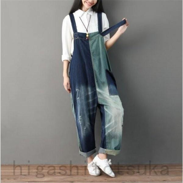 感謝の声続々 デニムサロペットオーバーオール レディース サロペット マキシ丈 ゆったり 大きいサイズ ワンピース オールインワン ワイドパンツ 春 夏 秋 冬 Afccmn Org