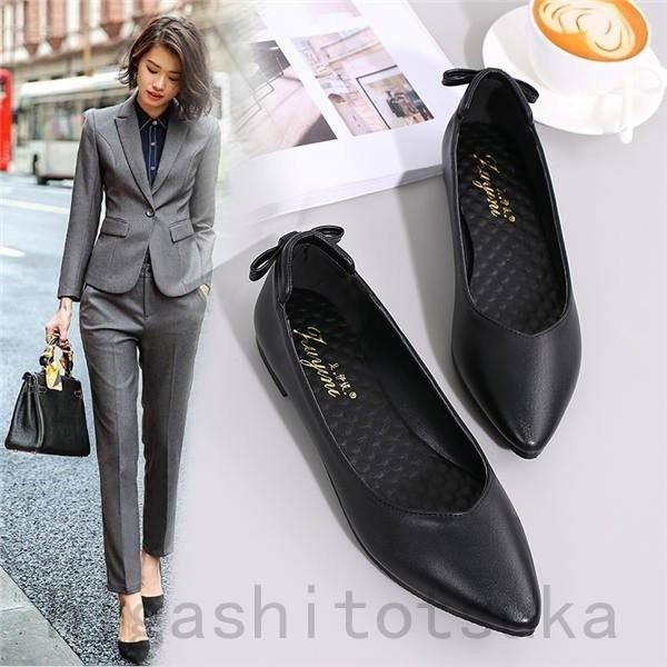 702円 通販激安 パンプス レディース オフィス ローヒール フラットパンプス レース 通勤 靴 シューズ ぺたんこ おしゃれ リボン 歩きやすい 疲れにくい