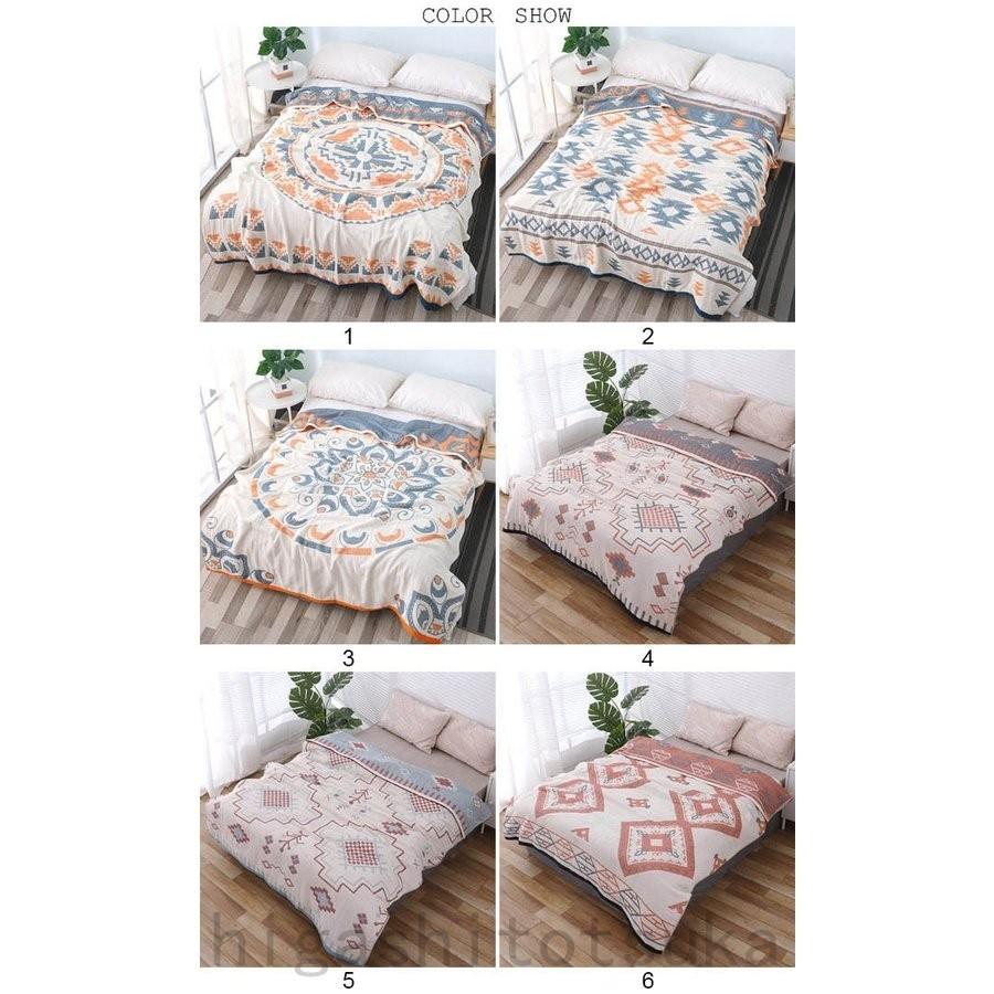 ブランケット ノルディック風 薄手 タオルケット 期間限定お試し価格 エスニック柄 毛布 夏 お洒落 昼寝 膝掛け 冷房対策 シンプルシーツ 掛け布団 肌掛け