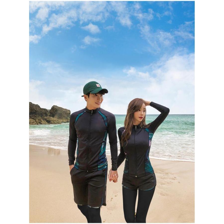 ペアルック 水着 ラッシュガードセット レディース メンズ 水着 セパレート 長袖 上下セット トップス Uvカット 紫外線対策 サーフィン スイムウエア St42 Stカンパニー 通販 Yahoo ショッピング