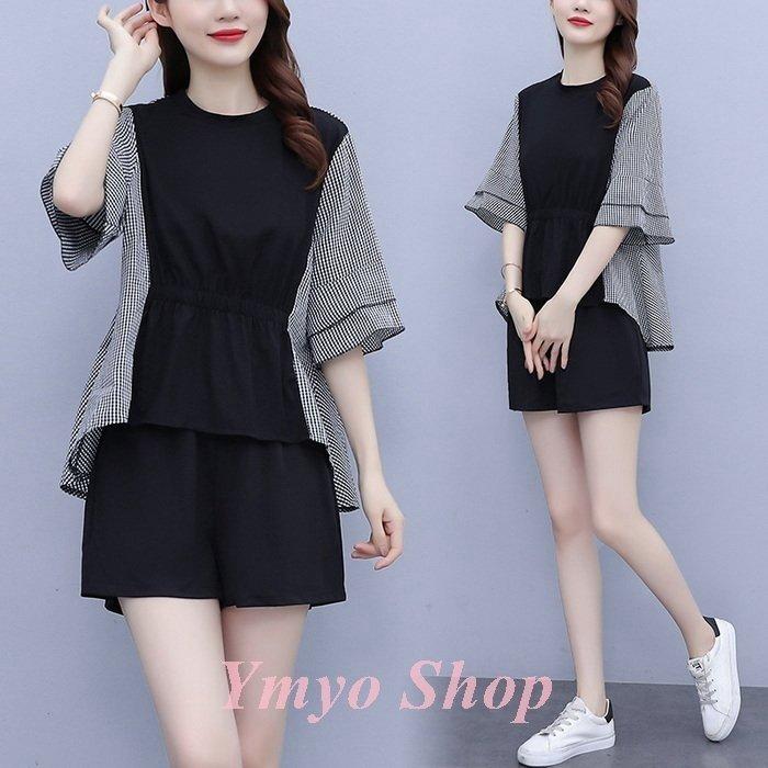 セットアップ レディース 40代 春夏新作 オシャレセットアップ 半袖ブラウス ショットパンツ 上下セット 大きいサイズ 通勤セットアップ 30代50代カジュアル Lxr06ayhdp ファッション Www Velver Hu